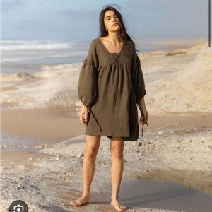Harly Jae Paysanne Mini Dress Olive